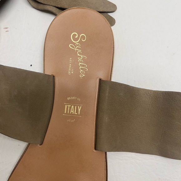 Seychelles womens leather strappy flat sandals size 8 made in Italy - Picture 2 of 6